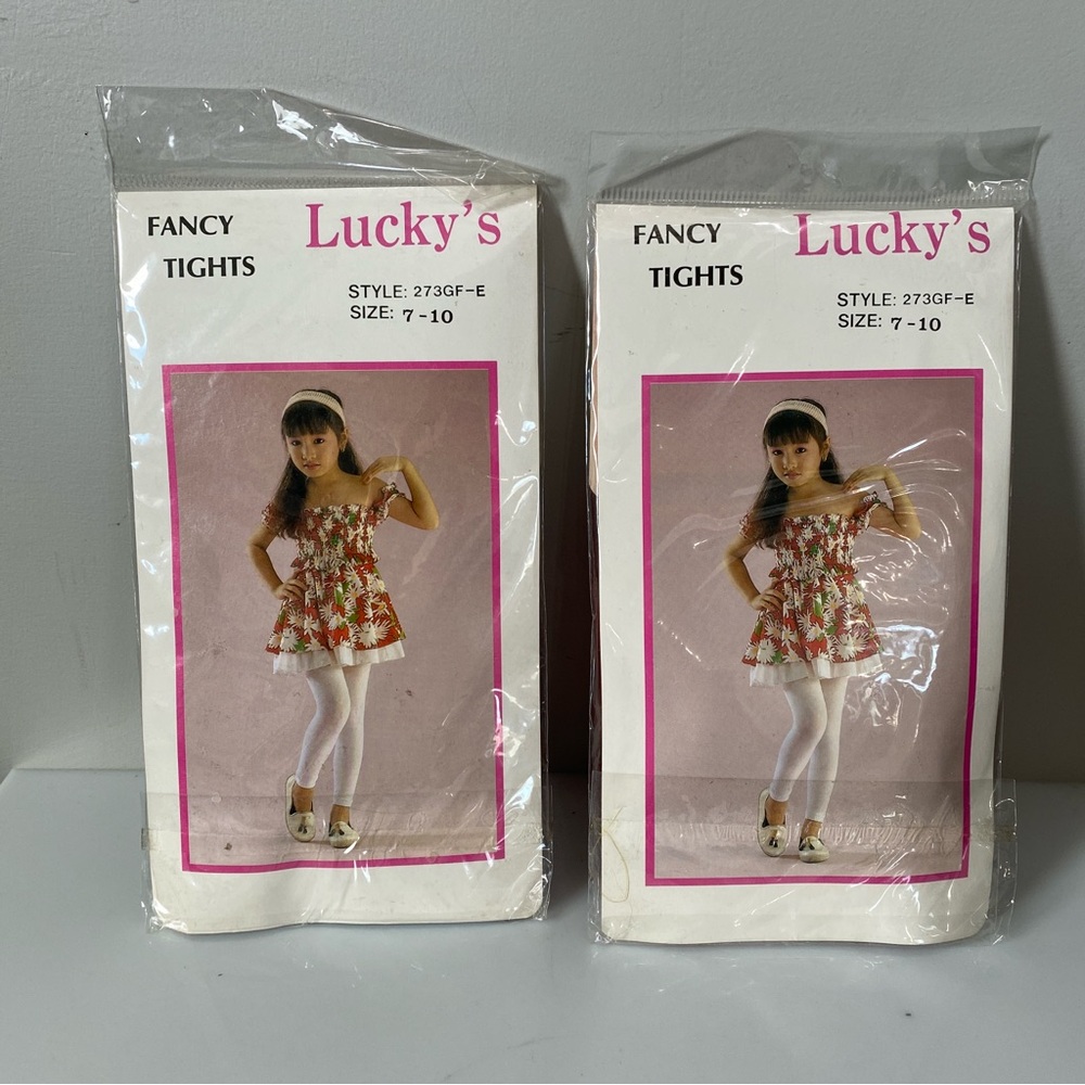 Lot of 2 Childrens Tights Size 7-10 49 to 74lbs Black Red